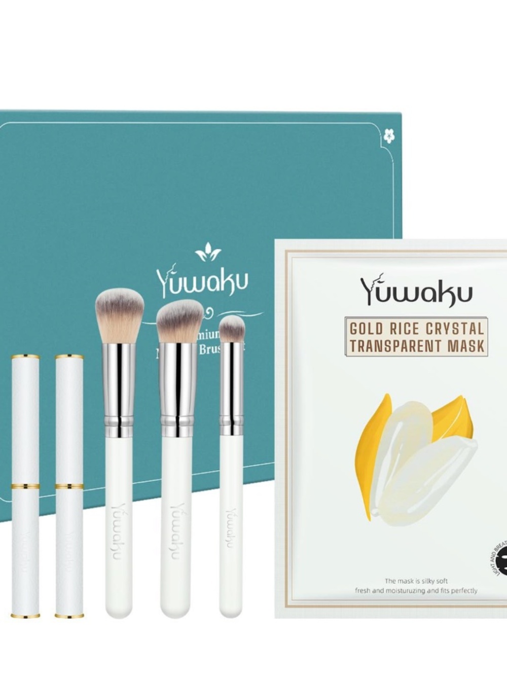 Mother's Day Gift  Makeup Brushes Kit Two Lipsticks and Face Masks Skincare